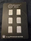 Wessex Mint 6x1g 999 Silver Vienna Philharmonic Bar