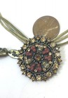 Lia Sophia Red Champagne Crystal Pendant Corded Necklace 12.5g — photo 3