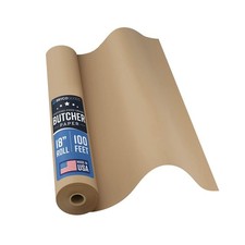 Brown Kraft Butcher Paper Roll - 18 Inch x 100 Feet - USA Made - Food-Grade P...