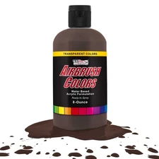 US Art Supply 8-Ounce Transparent Dark Brown Airbrush Paint