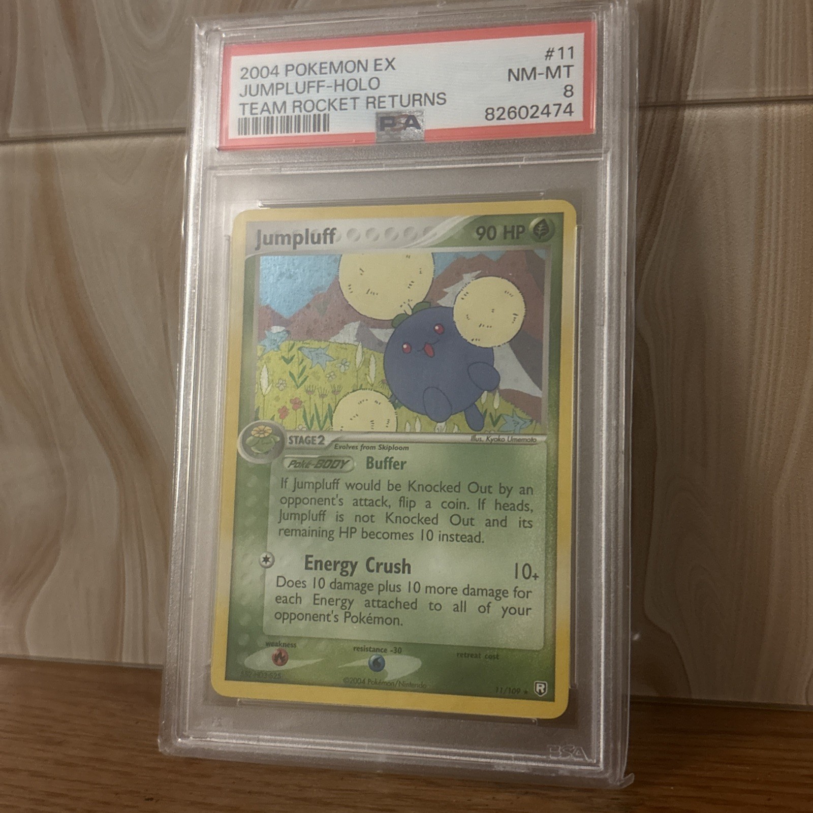 Jumpluff 11/109 TEAM ROCKET RETURNS Holo Graded Pokemon Card - PSA 8