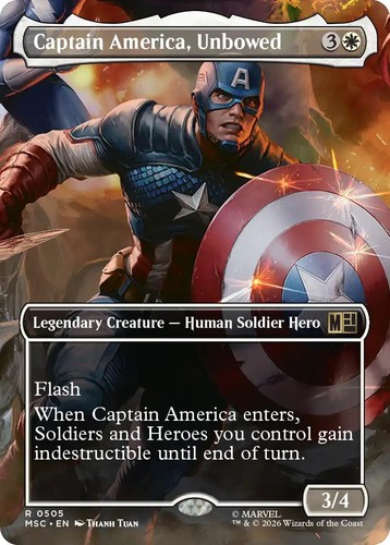 MTG Marvel Super Heroes Captain America Super Soldier Borderless