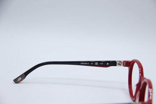 NEW BALANCE NB5083-2 RED BLACK AUTHENTIC EYEGLASSES 47-18 - Picture 3 of 4