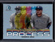 2023 Bowman Chrome Roderick Arias Prospect Process #PRP-3 Yankees
