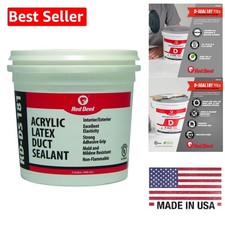 1/2 Gallon Gray Acrylic Duct Sealant - Flexible, Non-Flammable Formula