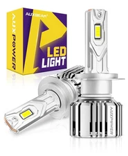 Auxbeam H7 LED Light Bulbs 70W 20000LM 6500K Cool White Pair 600% Brighter X4