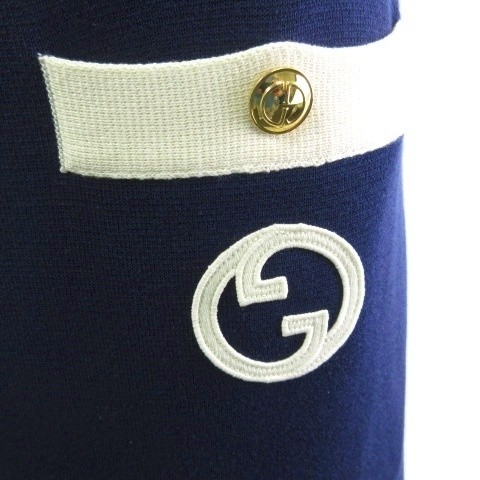 【Skirts】GUCCI Excellent Condition 742964 XKC76 Interlocking Gold Button Skirt thumbnail 4