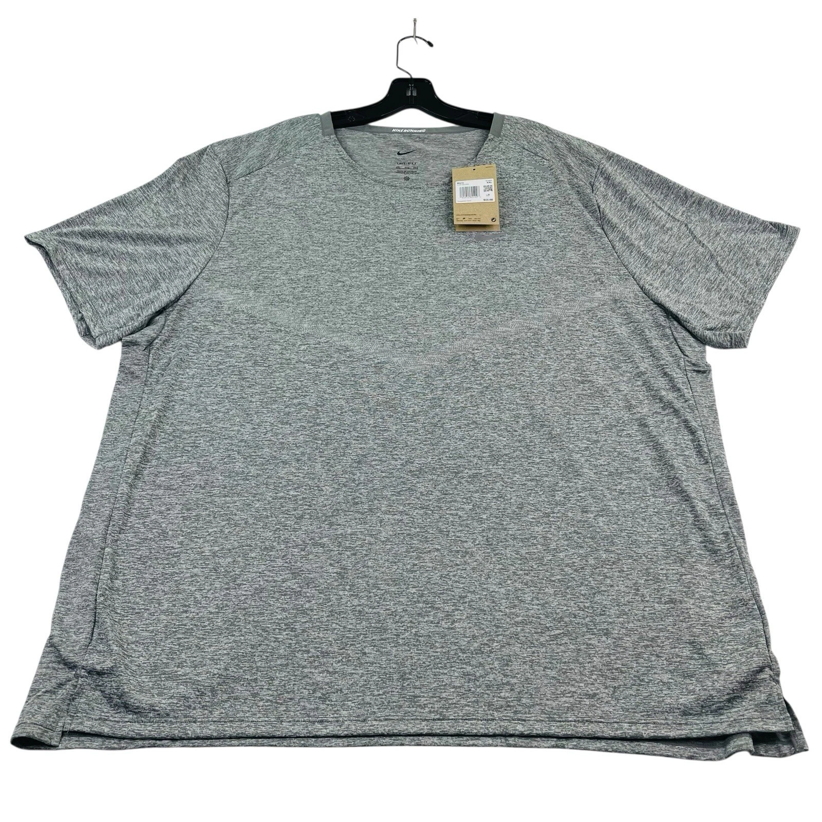 Nike Dri-Fit Rise 365 Running T-Shirt Men 2XL Gray CZ9184-084 Top New