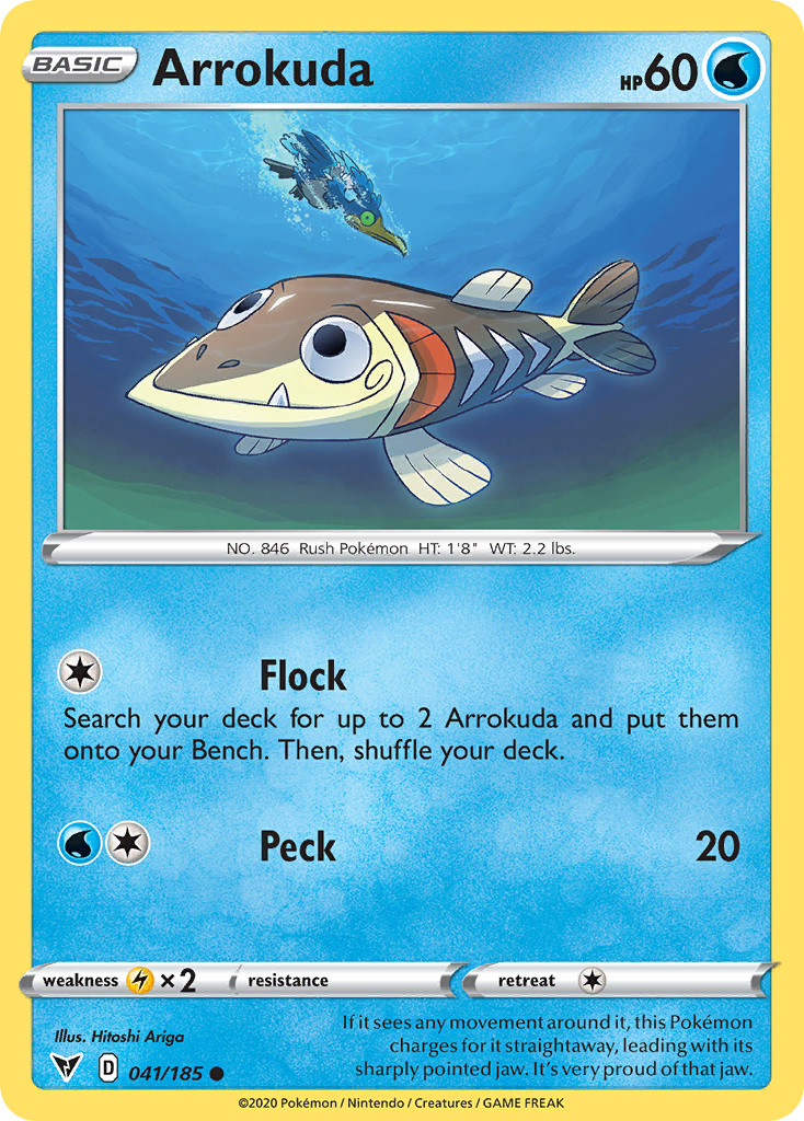 Arrokuda 041/185 Common Vivid Voltage Pokemon Near Mint