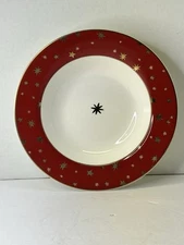 Sakura Galaxy Red Fine Porcelain Gold Stars on Red Rim Various Pieces