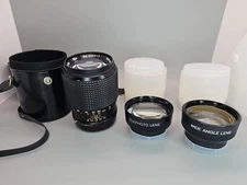 Rokinon 1:2.8 f=135mm 55 No. 301717 & 2 Generic Lens Lot