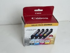 Genuine Canon 271 Black, Cyan, Magenta, Yellow, 4 Ink Pack