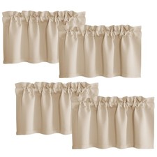 Energy Efficient Valance for Windows Rod Pocket Room 4 Biscotti Beige
