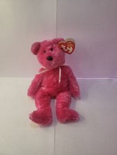 NEW TY BEANIE BABY Sherbert Bear 2002 Hot Pink