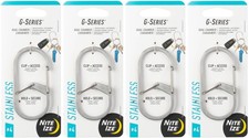 Nite Ize G-Series Dual Chamber Stainless Steel Carabiner 4 - Stainless 4-Pack 