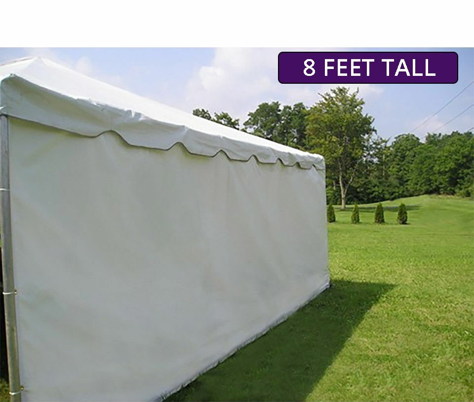 10 x 10 Tent Sidewall Kit 8ft High Water Resistant Polyethylene Canopy Privacy