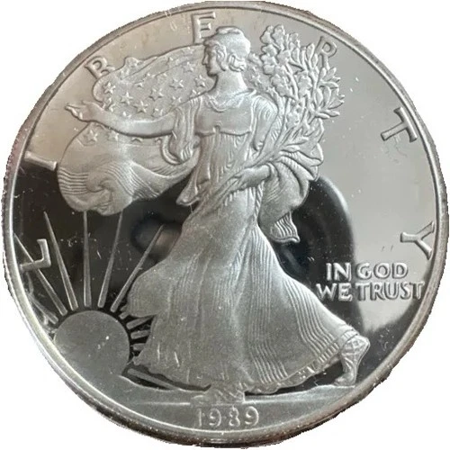 U.S. Mint American Eagle 1 oz .999 Fine Silver Proof Coin 1989 Uncertified
