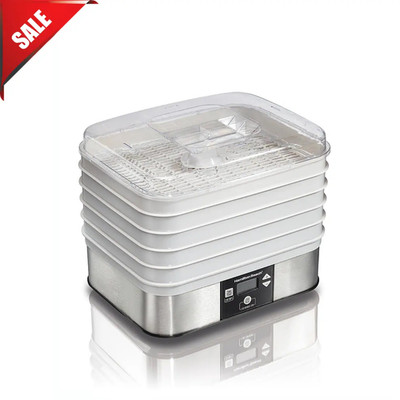 Hamilton Beach - 5 Tray Digital Food Dehydrator - Silver/White