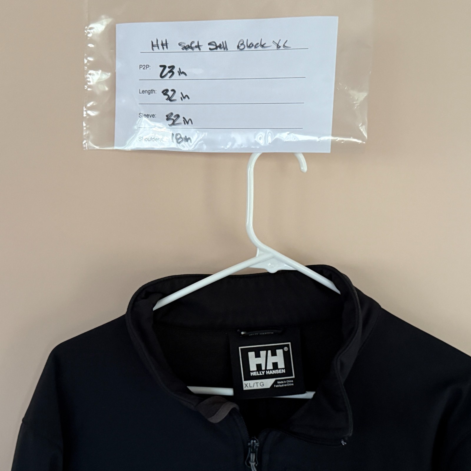 Helly Hansen Soft Shell Jacket Black FUll Zip Men… - image 3