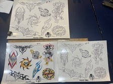 Gentleman Jim Skaja 2001 Tattoo Flash Line Art: Casino Skull Laugh Now, Cry