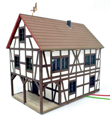 Forja Busch H0 1404 granja ecuestre aprox. 6,7 x 10,2 x 9,2 cm - 1:87 HO H0 | Zustand: Gebraucht