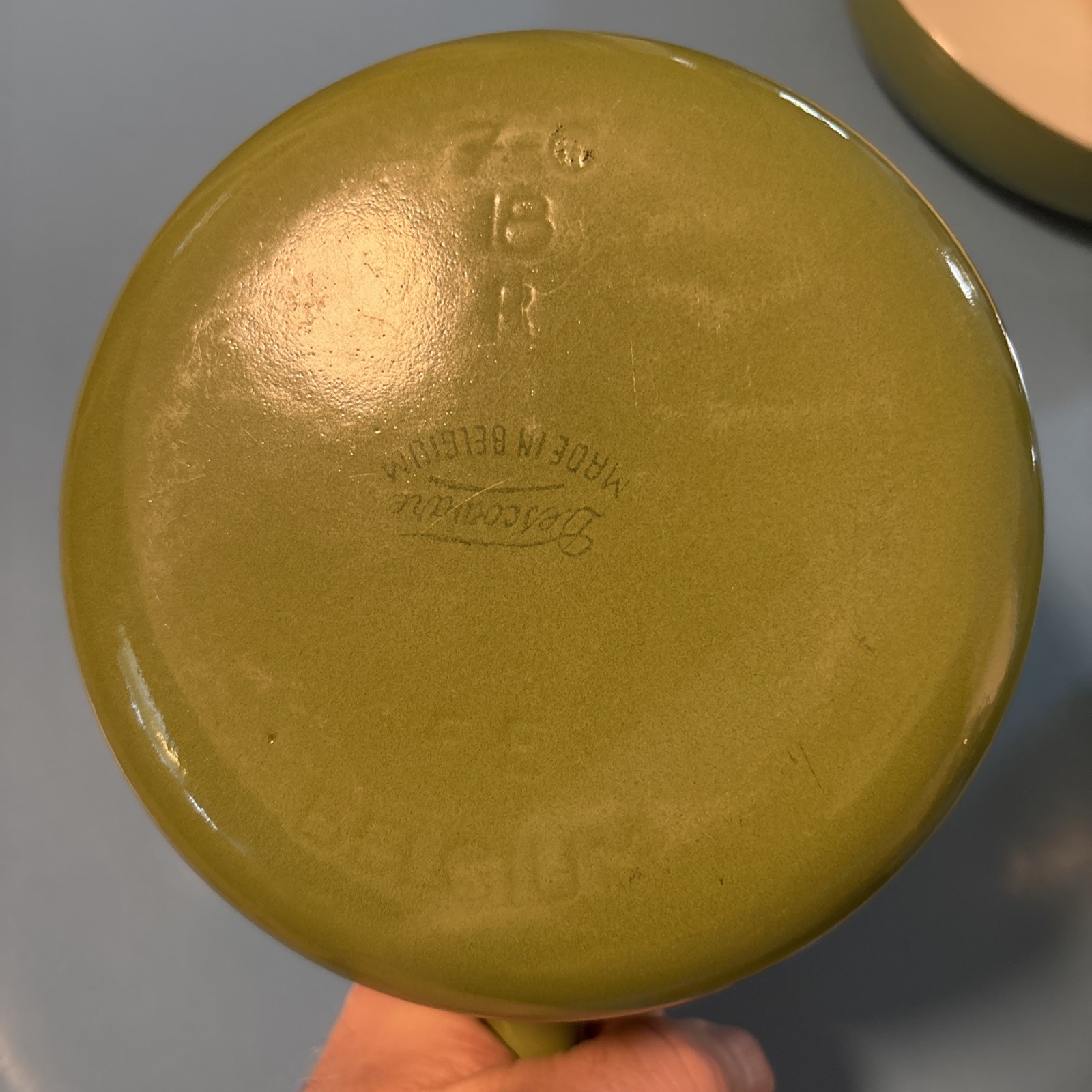 5 Pc Descoware Made In Belgium Green Enameled Cast Iron