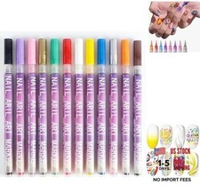 Nail Art Marker Professional Set, 12 Colors W...