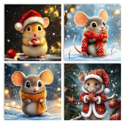 PACK WITH STICKER Premium Quality Funny Christmas Cards Multipack 32 100 x 100 mm Cute funny Card