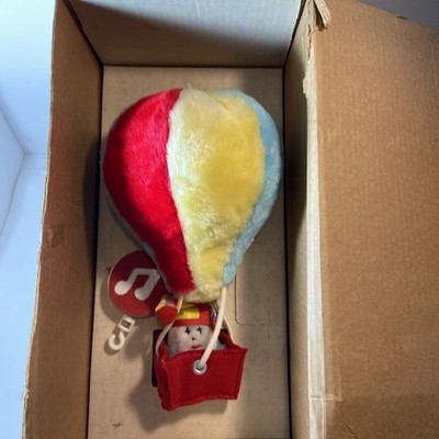 Vintage 1981 Eden Musical Baby Crib Mobile Hot Air Balloon w/Clown --WORKS