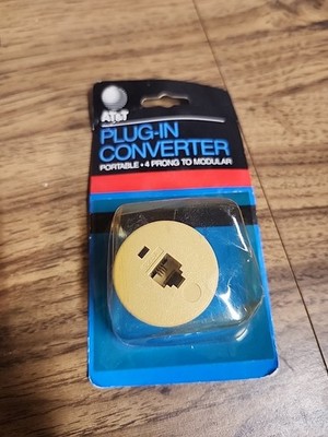 At&T New Plug In Converter Portable 4 Prong To Modular 225A