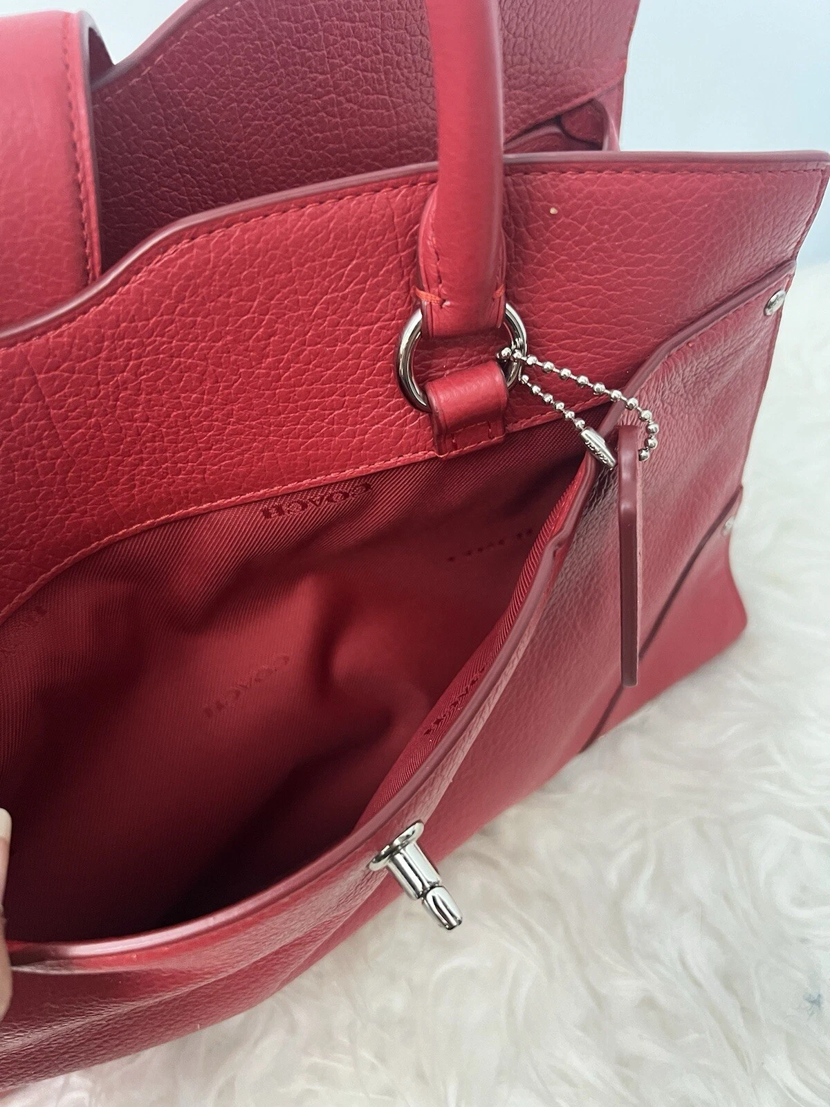 BORSA COACH MERCER 30 (COACH F375) VERO STILE COACH ROSSO ARGENTO #F375