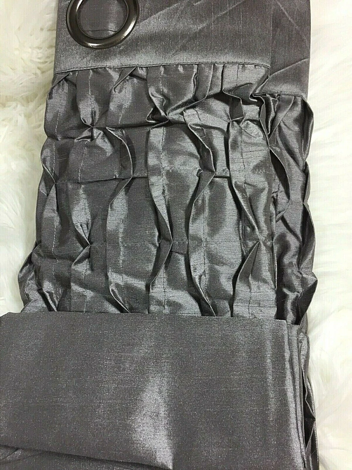 One Softline Melba 灰色索环上衣单窗帘面板 55 x 84 — 第 3/4 张图片