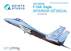 Quinta QD48038 1//48 F-15A 3D-Printed /& coloured interior for GWH kit