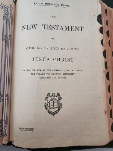 King James Holy Bible Holman First Edition Pronouncing First Edition Bourgeois - Bild 13 von 18