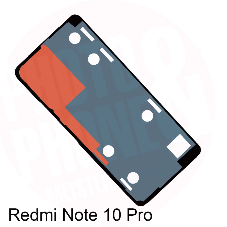 Xiaomi Redmi Note 10 Pro Akkudeckel Klebefolie Kleber Backcover Batterie Rahmen