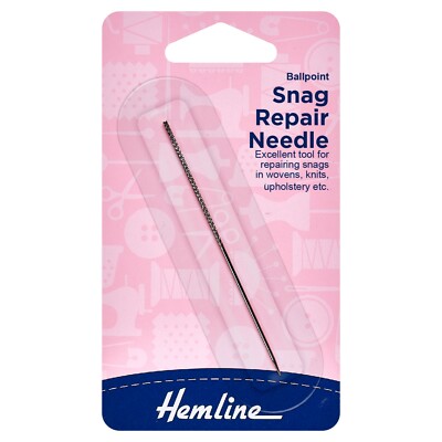 Snag Repair Nadel - 8 cm - Kugelschreiberende zum Festriegeln an Stoffhaken
