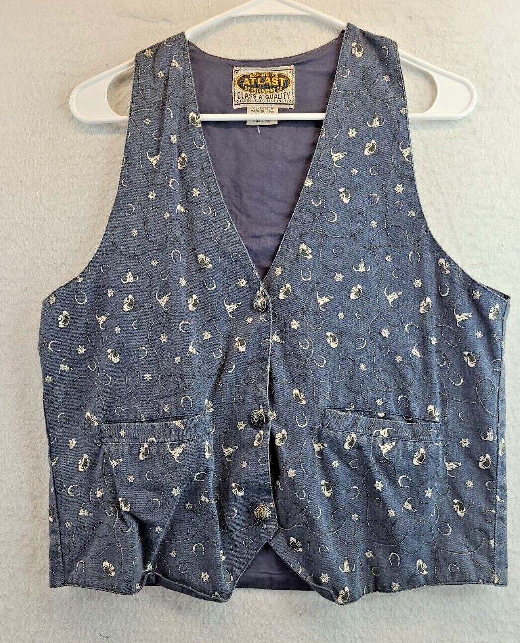 Vintage At Last Sportswear Company Womens Medium Blue… Gem