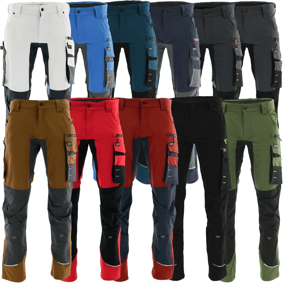 Pantalones de trabajo profesionales elásticos en 4 vías pantalones de cintura ropa de trabajo pantalones flexibles talla 46-64