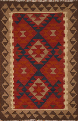 Reversible Kilim Kelim Rugs Rectangle Handwoven Tribal Carpets 3x5 ft