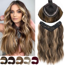 One Piece THICK 100 Real Natural Clip in Hair Extensions 3/4 Full Head as human