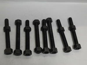 5/8-11 X 6" ALL THREADED STEEL ROD, COURSE THREAD, LOT OF 8