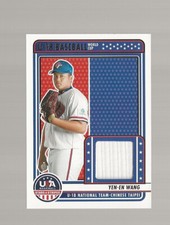 V80) 2023 Panini USA Stars and Stripes Yen-En Wang Jersey SP RC Rookie