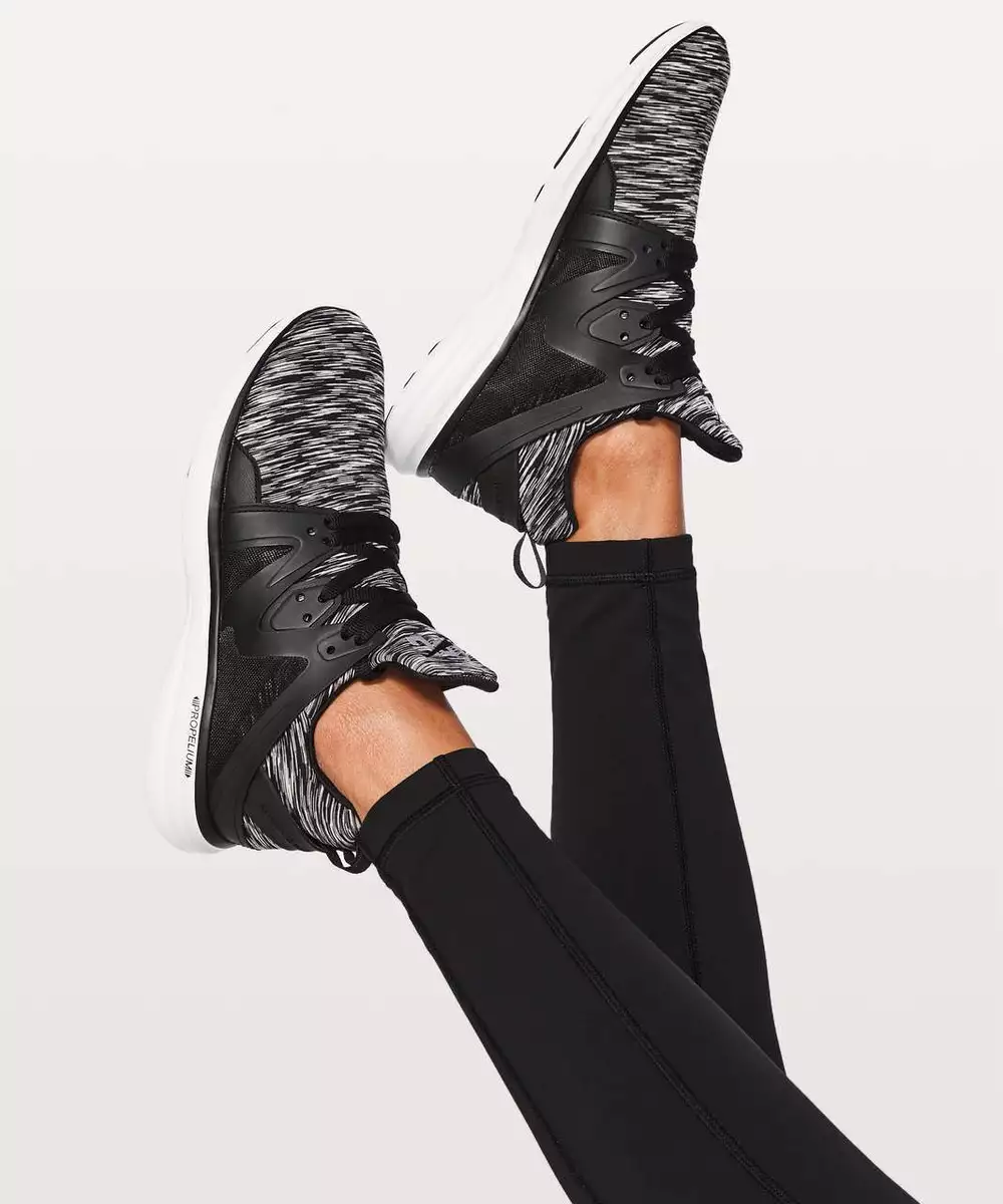 NWT APL Lululemon Womens TechLoom Ascend Shoe Black Melange