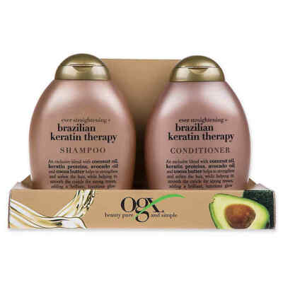OGX Brazilian Keratin Ever Straightening 13 fl oz Shampoo & 13 fl oz Conditioner