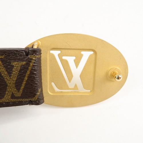 Louis Vuitton Monogram Saint Tulle Oval Belt 80/32 M9842 Auth Used - Picture 6 of 22