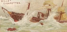 Imperial Tobacco Co celebrated ships Cigarette Trade Card Will's vintage a4-33