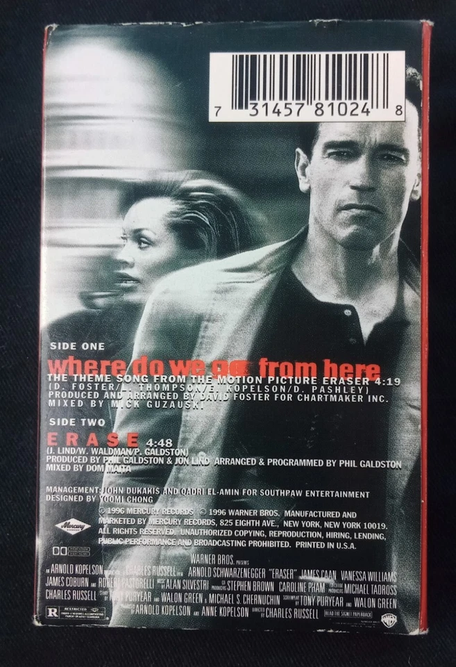 VANESSA WILLIAMS Where Do We Go From Here Eraser Cassette Single Foto 2 de 2