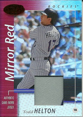 2002 Leaf Certified Materials Mirror Red Todd Helton 37 Rockies 006/150