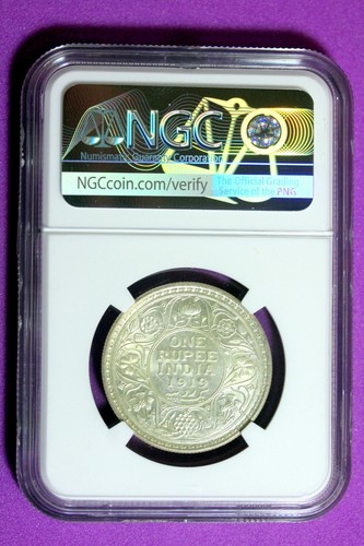 1919 (C) NGC MS64 British India Rupee #B30141 - Picture 2 of 2