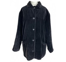 Gerard Darel Black Velvet Quilted Coat S/m